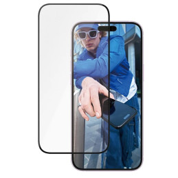 PanzerGlass keraminė ekrano apsauga, itin platus grūdintas stiklas, skirtas iPhone 16 Plus