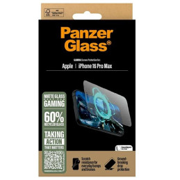„PanzerGlass“ žaidimų ekrano apsauga, itin platus grūdintas stiklas, skirtas „iPhone 16 Pro Max“