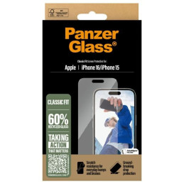 PanzerGlass ekrano apsauga Classic Fit grūdintas stiklas, skirtas iPhone 16