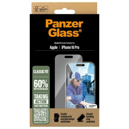 PanzerGlass ekrano apsauga Classic Fit grūdintas stiklas, skirtas iPhone 16 Pro