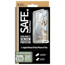 SAFE by PanzerGlass Ultra-Wide Fit grūdintas stiklas, skirtas iPhone 16 Plus