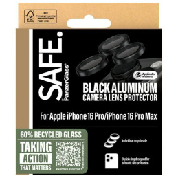 SAFE by PanzerGlass grūdintas stiklas fotoaparatui iPhone 16 Pro / 16 Pro Max - juodas