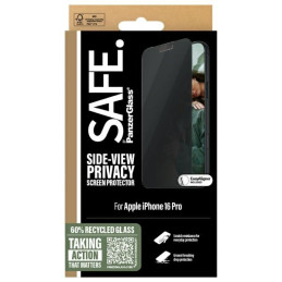 SAUGUS grūdintas stiklas iš PanzerGlass Privacy Screen Protector Itin platus, tinka iPhone 16 Pro