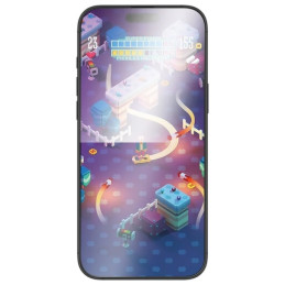 SAUGUS grūdintas stiklas iš PanzerGlass žaidimų ekrano apsauga, ypač plati, tinka iPhone 16 Pro Max