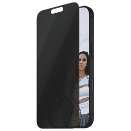 SAUGUS grūdintas stiklas iš PanzerGlass Privacy ekrano apsauga, ypač platus, tinka iPhone 16 Pro Max