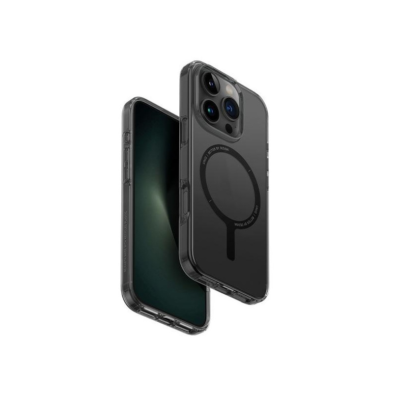 UNIQ Clario Magclick įkrovimo dėklas su MagSafe iPhone 16 Pro - permatomas