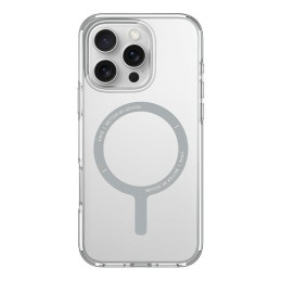 UNIQ Clario Magclick įkrovimo dėklas su MagSafe, skirtas iPhone 16 Pro Max – skaidrus