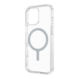 UNIQ Clario Magclick įkrovimo dėklas su MagSafe, skirtas iPhone 16 Pro Max – skaidrus