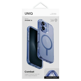 UNIQ Combat Magclick įkrovimo dėklas su MagSafe iPhone 16 - mėlynas