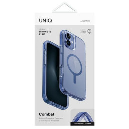 UNIQ Combat Magclick įkrovimo dėklas su MagSafe iPhone 16 Plus - mėlynas