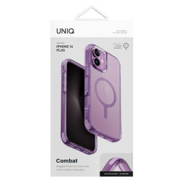 UNIQ Combat Magclick įkrovimo dėklas su MagSafe iPhone 16 Plus - rožinis