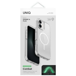 UNIQ Combat Magclick įkrovimo dėklas su MagSafe iPhone 16 Pro - baltas