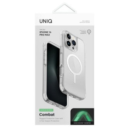 UNIQ Combat Magclick įkrovimo dėklas su MagSafe iPhone 16 Pro Max - baltas