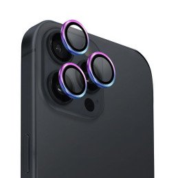 Grūdinto stiklo UNIQ Optix aliuminio fotoaparato objektyvo apsauga telefono kamerai su aplikatoriumi iPhone 16 Pro / 16 ...