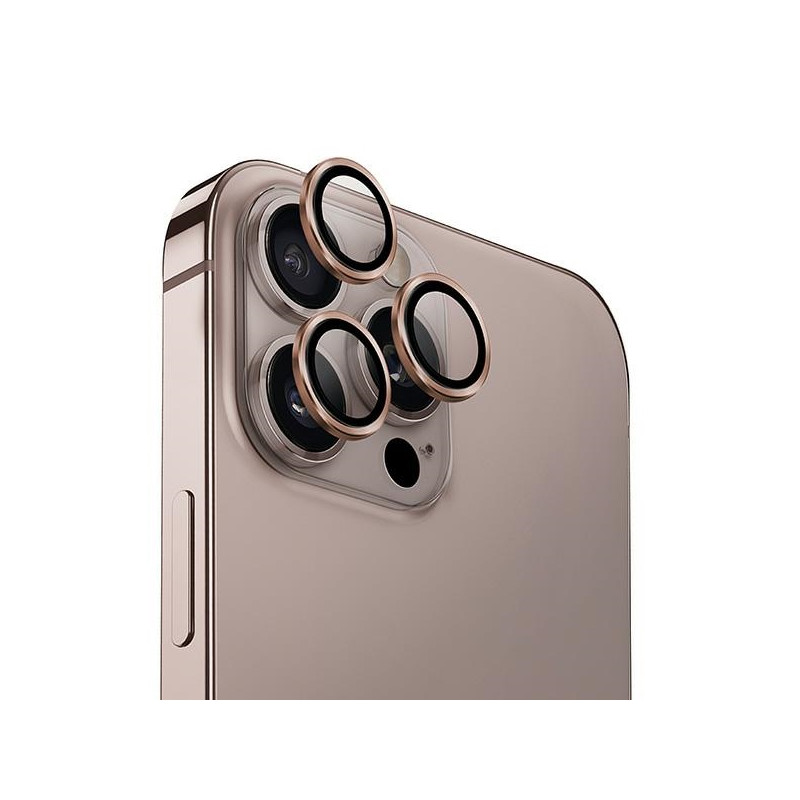 Grūdintas stiklas UNIQ Optix aliuminio fotoaparato objektyvo apsauga telefono kamerai su aplikatoriumi iPhone 16 Pro / 1...