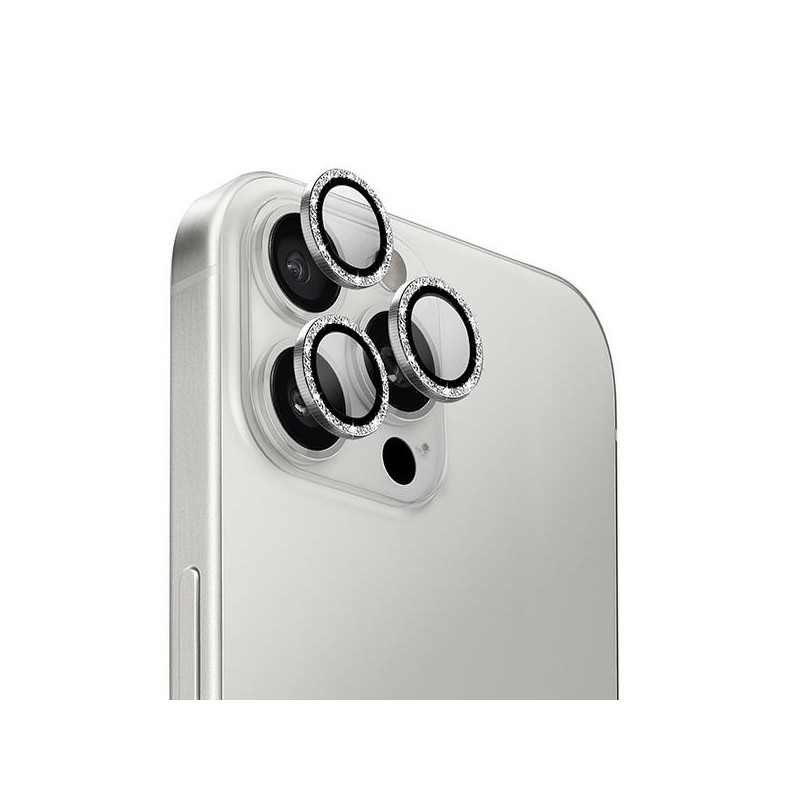 Grūdintas stiklas UNIQ Optix aliuminio fotoaparato objektyvo apsauga telefono kamerai su aplikatoriumi iPhone 16 Pro / 1...