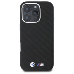 BMW M Edition Kevlar Wrapped Metal dėklas iPhone 16 Pro Max - juodas
