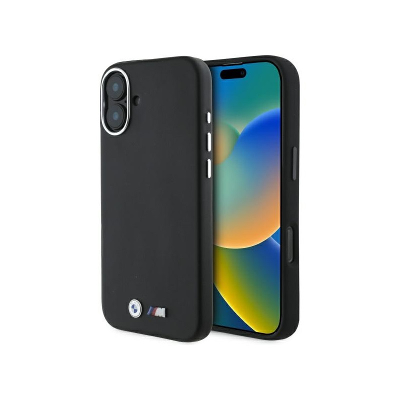 BMW M Smooth Full Wrapped Metal MagSafe dėklas iPhone 16 - juodas