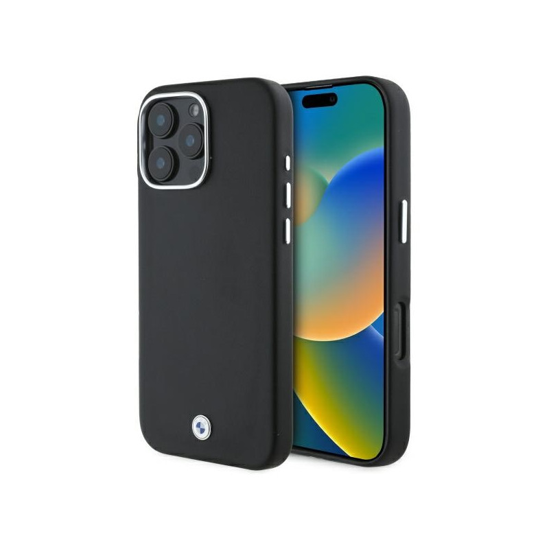 BMW Sign Full Wrapped Metal MagSafe dėklas iPhone 16 Pro Max - juodas