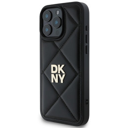 DKNY Quilted Stack Logo dėklas, skirtas iPhone 16 Pro Max - juodas