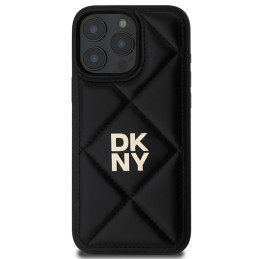DKNY Quilted Stack Logo dėklas, skirtas iPhone 16 Pro Max - juodas