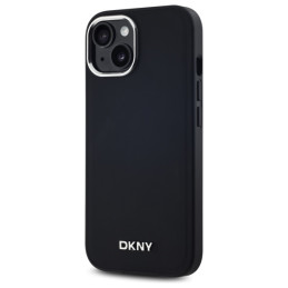 DKNY Plain Logo MagSafe dėklas iPhone 15 Plus - juodas