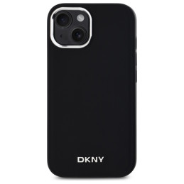 DKNY Plain Logo MagSafe dėklas iPhone 15 - juodas
