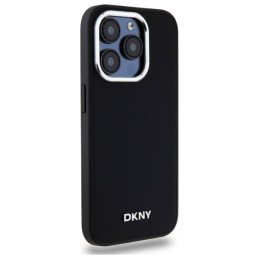 DKNY Plain Logo MagSafe dėklas, skirtas iPhone 15 Pro Max - juodas
