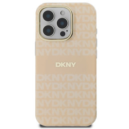 DKNY Repeat Texture Pattern & Stripe MagSafe dėklas, skirtas iPhone 16 Pro – rožinis