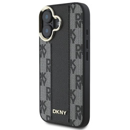 DKNY Checkered Pattern Magsafe dėklas iPhone 16 - juodas