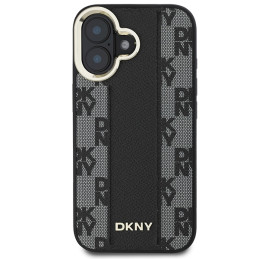 DKNY Checkered Pattern Magsafe dėklas iPhone 16 - juodas