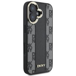 DKNY Checkered Pattern Magsafe dėklas iPhone 16 - juodas