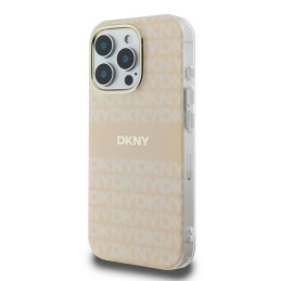 DKNY Repeat Texture Pattern With Stripe dėklas, skirtas iPhone 16 Pro Max – rožinis