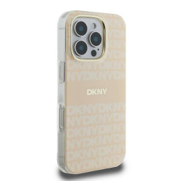 DKNY Repeat Texture Pattern With Stripe dėklas, skirtas iPhone 16 Pro Max – rožinis