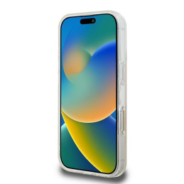 DKNY Repeat Texture Pattern With Stripe dėklas, skirtas iPhone 16 Pro Max – rožinis