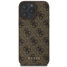 Guess 4G Classic dėklas, skirtas iPhone 16 Pro Max - rudas