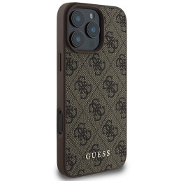 Guess 4G Classic dėklas, skirtas iPhone 16 Pro Max - rudas