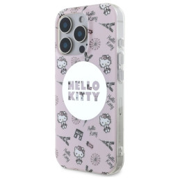 Hello Kitty IML All Over Paris Magsafe dėklas iPhone 16 Pro - rožinis