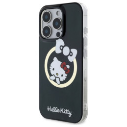 Hello Kitty IML Fun Bow Magsafe dėklas iPhone 16 Pro - juodas