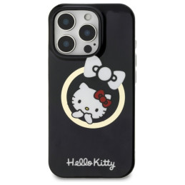 Hello Kitty IML Fun Bow Magsafe dėklas iPhone 16 Pro - juodas