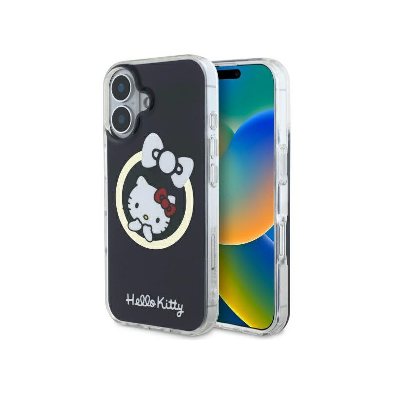 Hello Kitty IML Fun bow Magsafe dėklas iPhone 16 - juodas