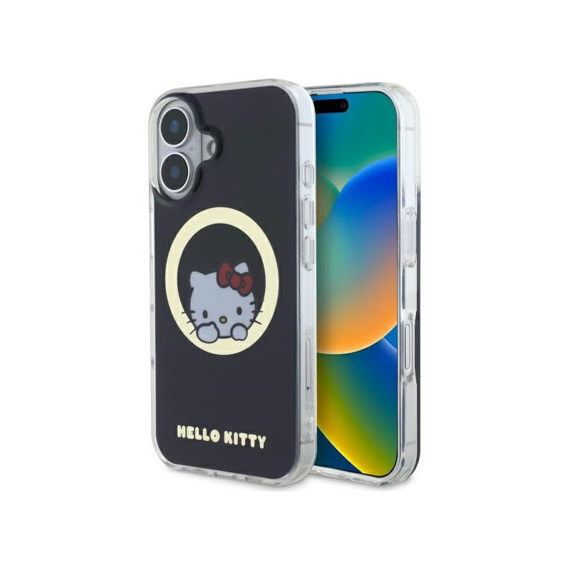 Hello Kitty IML Sweet Kitty Magsafe dėklas iPhone 16 - juodas