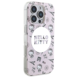 Hello Kitty IML All Over Paris Magsafe dėklas, skirtas iPhone 16 Pro Max - rožinis