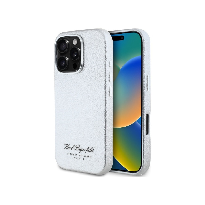 Karl Lagerfeld Hotel RSG dėklas iPhone 16 Pro - pilkas