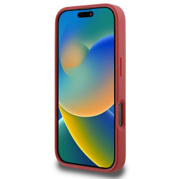 Karl Lagerfeld Quilted Signature dėklas, skirtas iPhone 16 Pro – raudonas