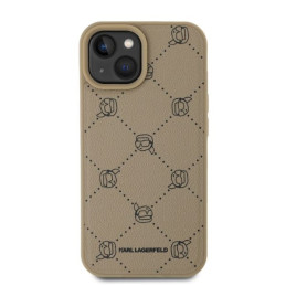 Karl Lagerfeld Magsafe Karl Head dėklas iPhone 15 - smėlio spalvos