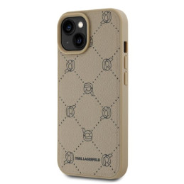Karl Lagerfeld Magsafe Karl Head dėklas iPhone 15 - smėlio spalvos