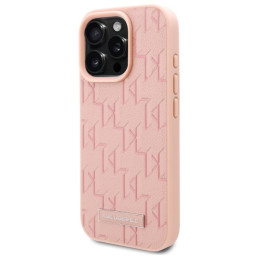 Karl Lagerfeld Hot Stamp Magsafe dėklas iPhone 16 Pro - rožinis
