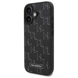 Karl Lagerfeld Hot Stamp Magsafe dėklas iPhone 16 - juodas