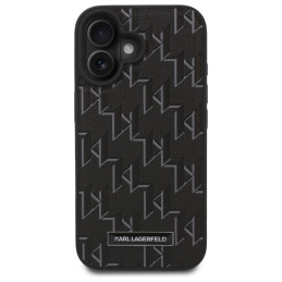 Karl Lagerfeld Hot Stamp Magsafe dėklas iPhone 16 - juodas